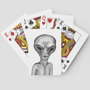 Gray Alien Pokerkaarten