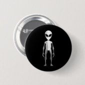 Gray Alien Ronde Button 5,7 Cm (Voorkant /achterkant)