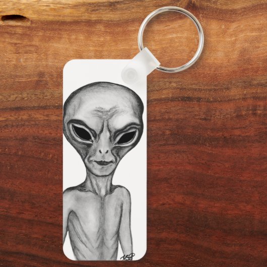 Gray Alien Sleutelhanger (Achterkant)
