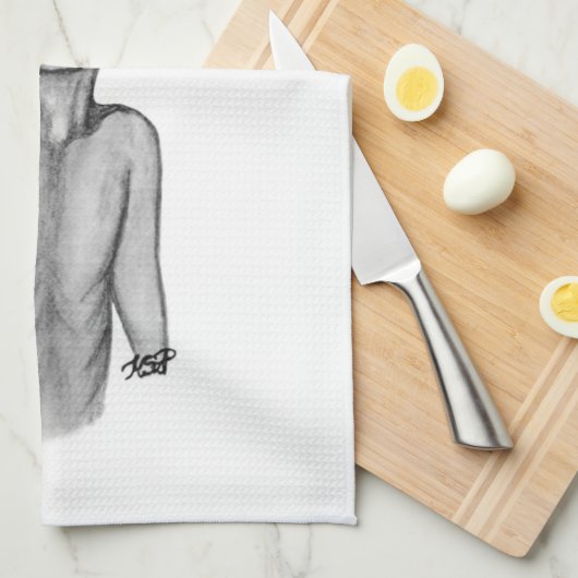 Gray Alien Theedoek (Quarter Fold)