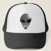 Gray alien Trucker Hat Pet (Voorkant)
