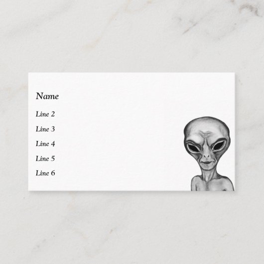 Gray Alien Visitekaartje (Voorkant)