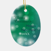 Gray American Bully Dog Kerstmis Keramisch Ornament (Achterkant)