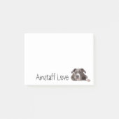 Gray American Staffordshire Terrier Dog - Amstaff Post-it® Notes (Voorkant)