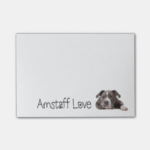 Gray American Staffordshire Terrier Dog - Amstaff Post-it® Notes