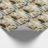 Gray Amish Buggy Horse Cadeaupapier (Hoek)