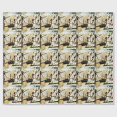 Gray Amish Buggy Horse Cadeaupapier (Vlak)