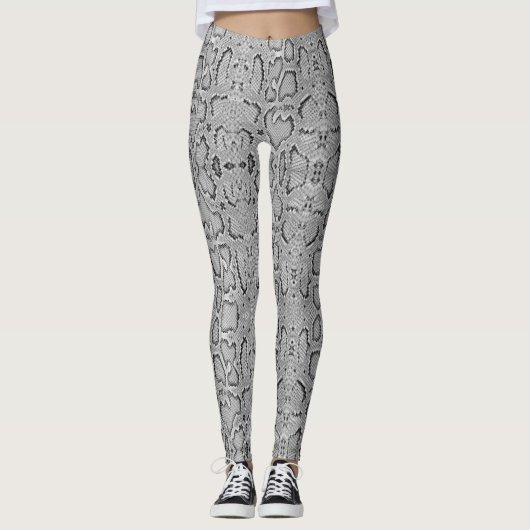 Gray Anaconda Snakeskin Leggings (Voorkant)