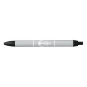 Gray Anchor Monogrammed Zwarte Inkt Pen (Voorkant)