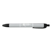 Gray Anchor Monogrammed Zwarte Inkt Pen (Bodem)