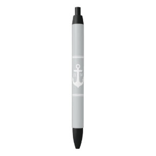 Gray Anchor Monogrammed Zwarte Inkt Pen