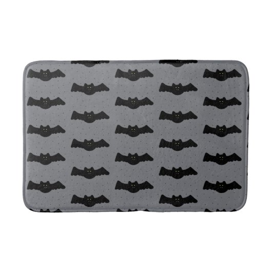 Gray and Black Halloween Bats Badmat (Voorkant)