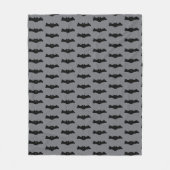 Gray and Black Halloween Bats Fleece Deken (Voorkant)