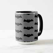 Gray and Black Halloween Bats Mok (Voorkant rechts)