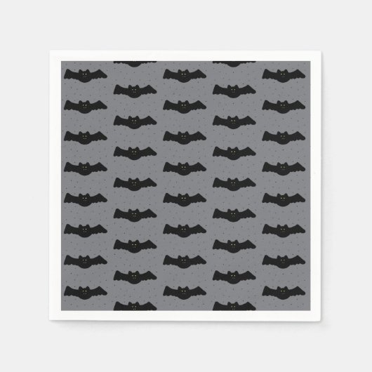 Gray and Black Halloween Bats Servet (Voorkant)