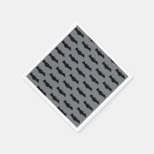 Gray and Black Halloween Bats Servet (Hoek)