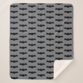 Gray and Black Halloween Bats Sherpa Deken (Voorkant)