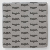 Gray and Black Halloween Bats Stenen Onderzetter (Voorkant)