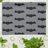 Gray and Black Halloween Bats Theedoek (Gevouwen)
