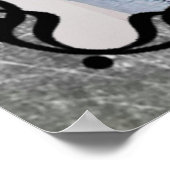 Gray and Black Script Border Family Photo Poster (Hoek)