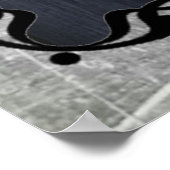 Gray and Black Script Border Family Photo Poster (Hoek)