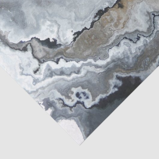 Gray and Brown Fluid Pour Tissuepapier (Detail)