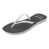 Gray and Charcoal Modern Wedding Monogram Teenslippers (Schuin)