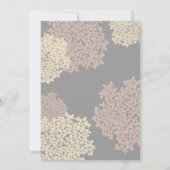 Gray and Cream Queen Anne's Lace Uitnodiging (Achterkant)