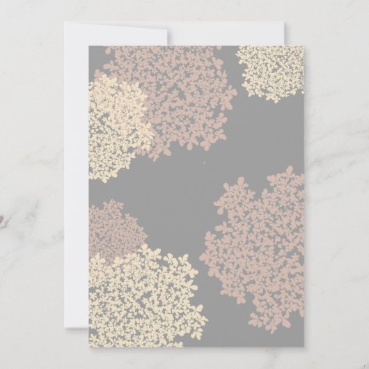 Gray and Cream Queen Anne's Lace Uitnodiging (Achterkant)