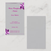 Gray and Eggplant Plumeria Visitekaartje (Voorkant / Achterkant)
