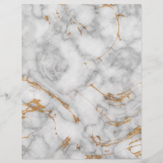 Gray and Gold Marble Agate Elegant Wedding Program (Achterkant)