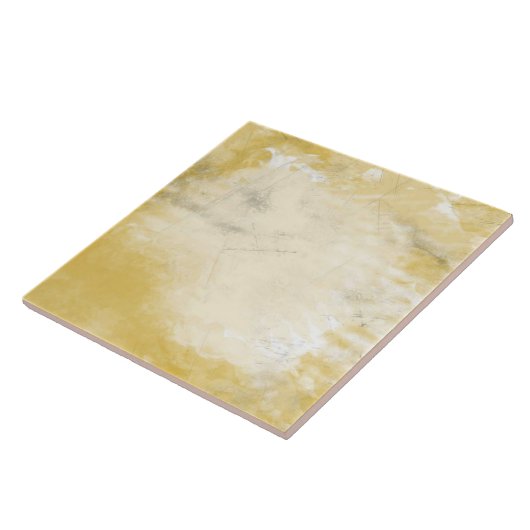 Gray and Gold Marble Look Art Tile Tegeltje (Zijkant)