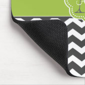 Gray and Green Chevron Personalized Mousepad Muismat (Hoek)