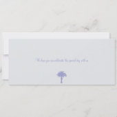 Gray and Lavender Mexico Boarding Pass Wedding Kaart (Achterkant)