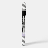 Gray and Lavender Zigzags Persoonlijke foto Case-Mate iPhone Case (Achterkant / Rechts)