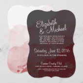 Gray and Maroon Wedding Invitation Kaart (Voorkant / Achterkant)