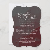 Gray and Maroon Wedding Invitation Kaart (Voorkant)