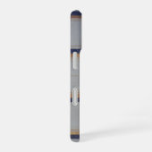 Gray and Navy Plaid with Gold Accent iPhone 16 Hoesje (Rechterkant)