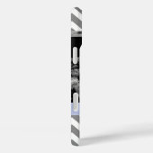 Gray and Periwinkle Zigzags Persoonlijke foto Case-Mate iPhone Case (Achterkant / Rechts)