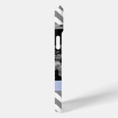 Gray and Periwinkle Zigzags Persoonlijke foto Case-Mate iPhone Case (Achterkant / Rechts)