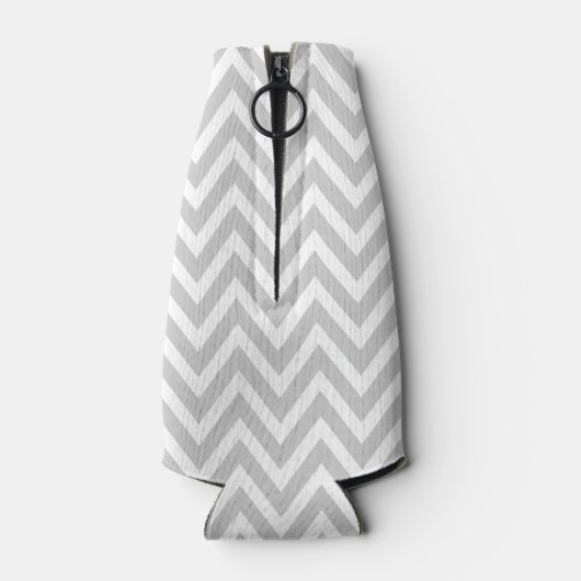 Gray and Pink Chevron Monogram Flesjeskoeler (Achterkant)