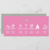 Gray and Pink Weddenschap Welkomstpagina (Voorkant / Achterkant)