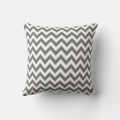 Gray and White Chevron Monogram Nursery Pillow Kussen (Achterkant)