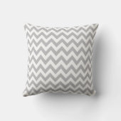 Gray and White Chevron Monogram Nursery Pillow Kussen (Achterkant)