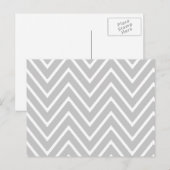 Gray and White Chevron Pattern 2 Briefkaart (Voorkant / Achterkant)
