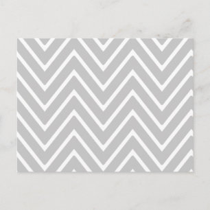 Gray and White Chevron Pattern 2 Briefkaart