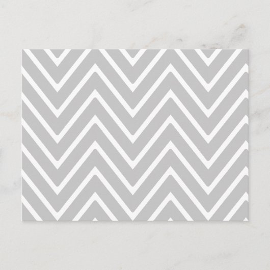 Gray and White Chevron Pattern 2 Briefkaart (Voorkant)