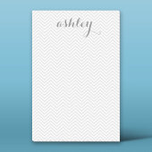 Gray and White Chevron Pattern Persoonlijke naam Post-it® Notes