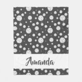 Gray and White Chevron Volleyball Pattern Fleece Deken (Voorkant)