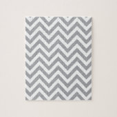 Gray and White Chevron Zigzag Pattern Legpuzzel (Verticaal)